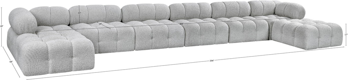 Ames - 8 Piece Fabric Modular Sectional