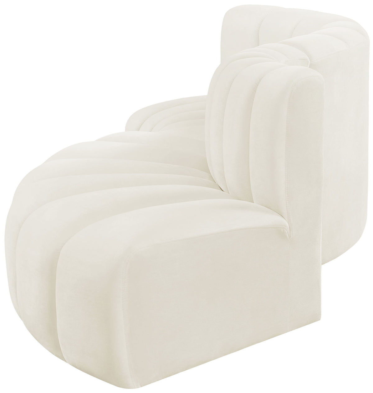 Arc - Velvet 4 Piece L-Shaped Modular Sofa