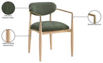 Riccio - Fabric Dining Arm Chair (Set of 2) - Natural Frame
