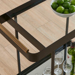 Vesper - Iron Bar Cart - Black / Brass