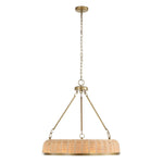 Ladakh - 9 Light Round Wicker Pendant - Gold