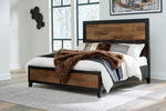 Ashley Kraeburn King Panel Storage Bed Brown & Black | B496B13