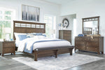 Queen Panel Bed Dark Brown with Bench B625 Shawbeck – Ashley Furniture