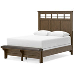 Queen Panel Bed Dark Brown with Bench B625 Shawbeck – Ashley Furniture