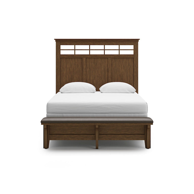 Queen Panel Bed Dark Brown with Bench B625 Shawbeck – Ashley Furniture