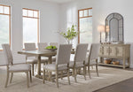 Vallardia 8 Pc Rectangular Dining Set – Traditional Light Grayish Brown | Ashley