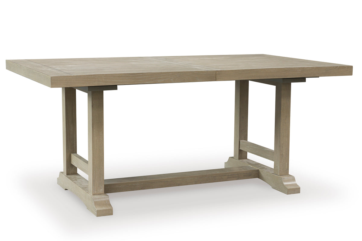 Vallardia Rectangular Extending Dining Table Light Grayish Brown | Ashley
