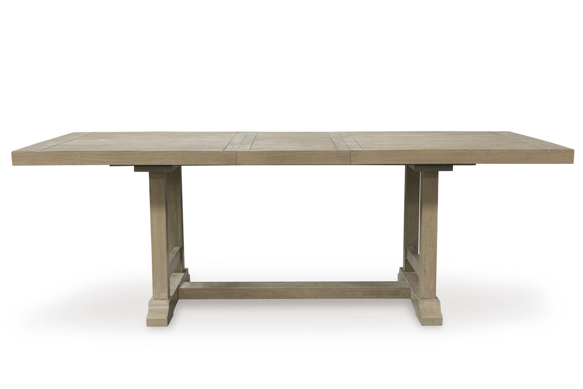 Vallardia 6 Pc. Rectangular Dining Set – Traditional Light Grayish Brown | Ashley
