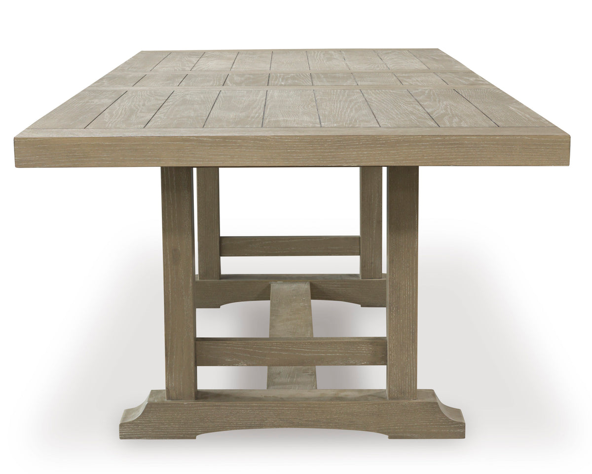 Vallardia 6 Pc. Rectangular Dining Set – Traditional Light Grayish Brown | Ashley