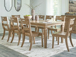 Mylarken Light Brown Rectangular Extension Dining Table | Signature Design by Ashley