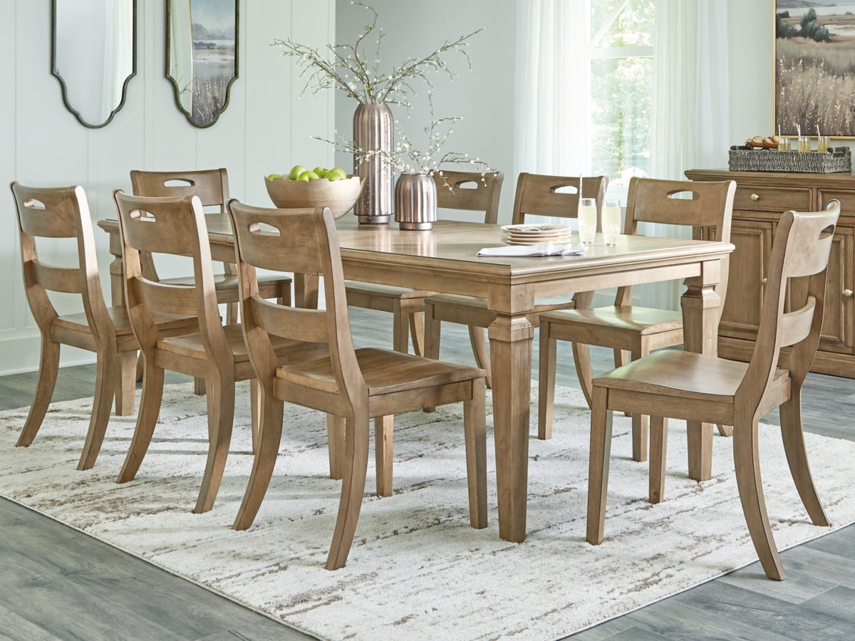 Mylarken Light Brown Rectangular Extension Dining Table | Signature Design by Ashley