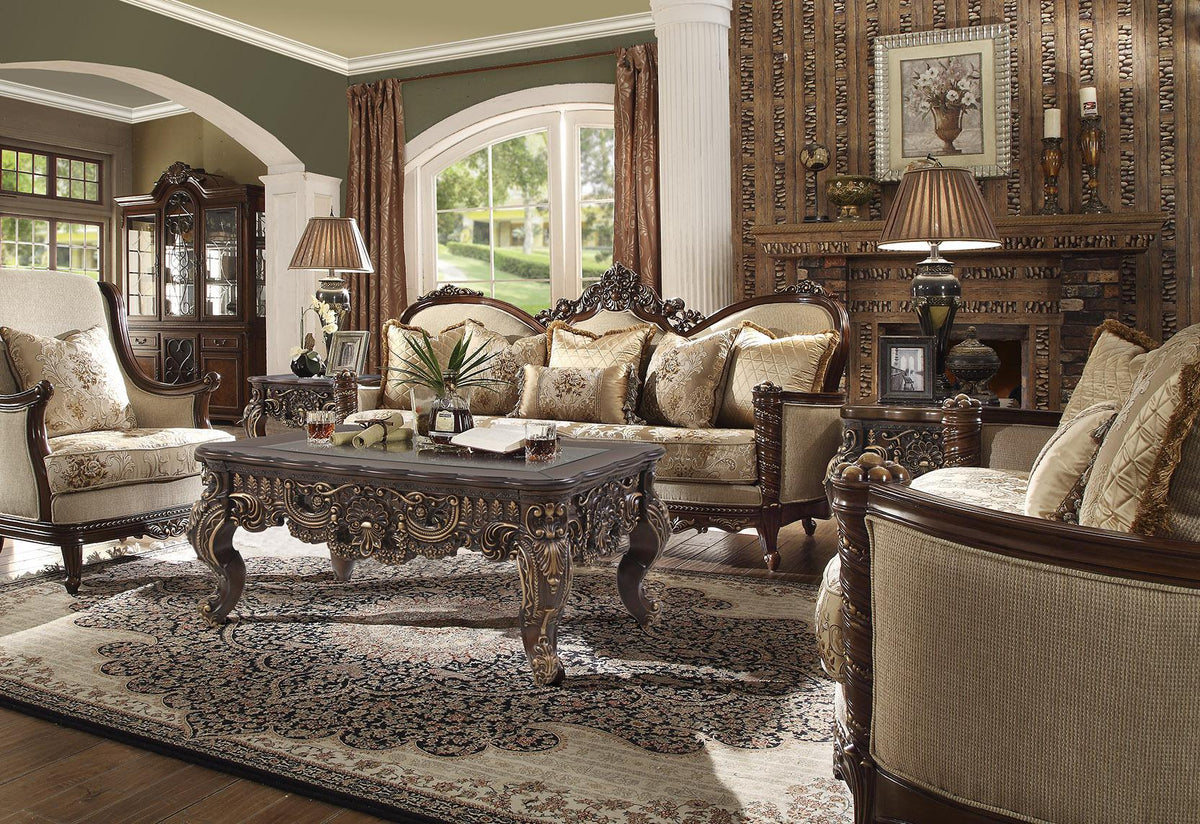 HD-92 Traditional Living Room Set by Homey Design | Sofa & Loveseat