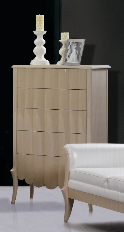 Waterfall Transitional Beige 5-Drawer Chest by VIG Furniture - View 1