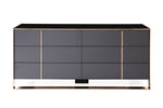 Eastern King Cartier Modern Black & Brushed Bronze Bedroom Set