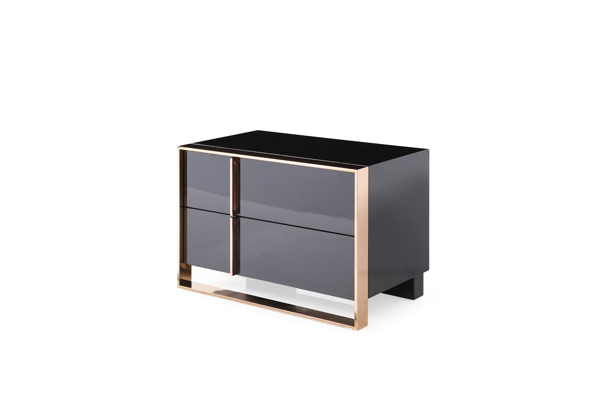Cartier Modern Black & Rosegold Bedroom Set by VIG Furniture - View 9