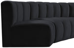 Arc - Velvet 4 Piece Curved Modular Sofa