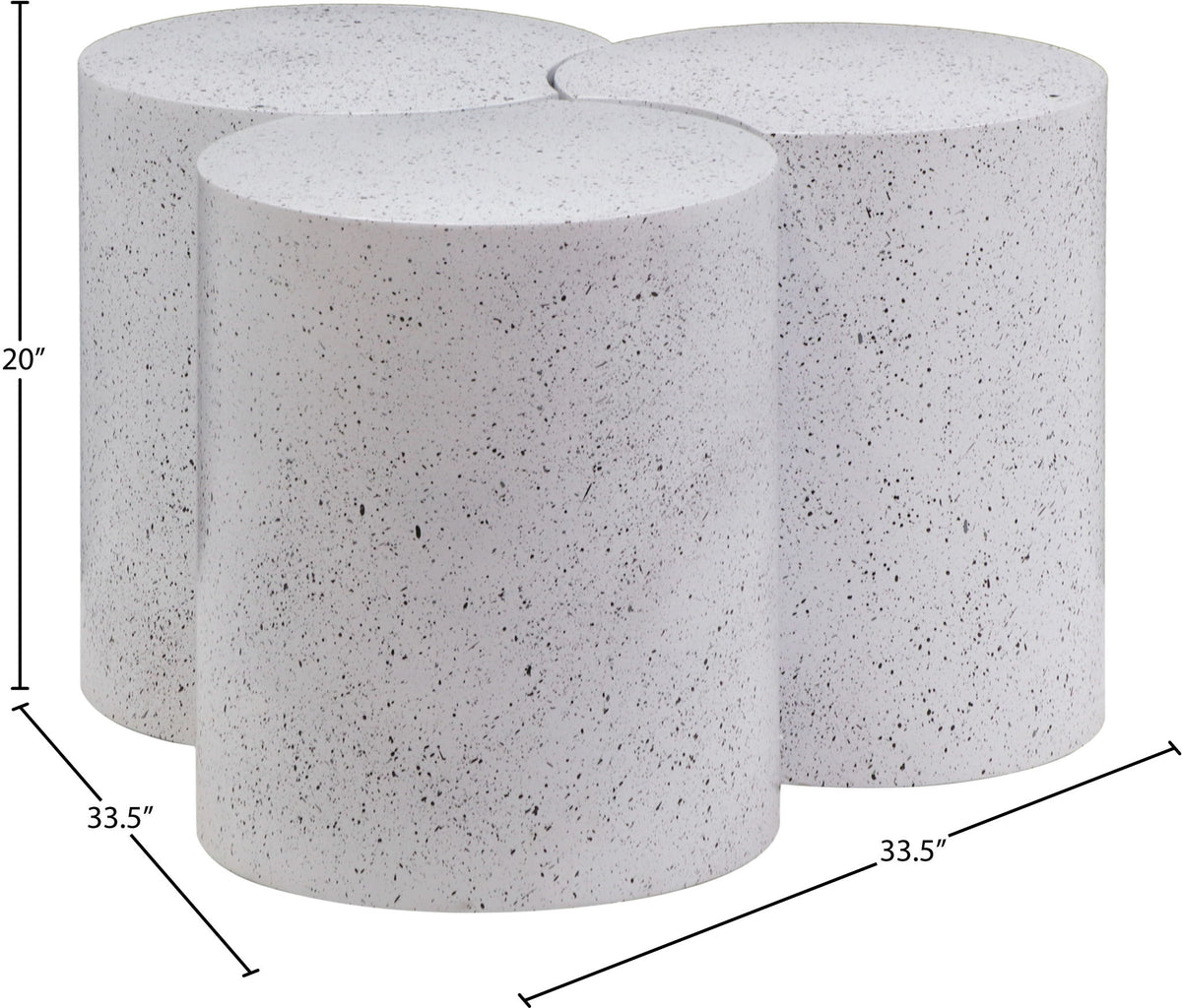 Dimple - 3 Piece Modular Coffee Table - Terazzo Finish
