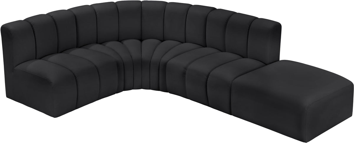 Arc - Faux Leather 5 Piece Corner Modular Sofa