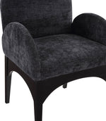 Waldorf - Chenille Dining Arm Chair With Black Legs