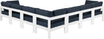 Nizuc - Outdoor Patio 7 Piece Modular Sectional With White Frame