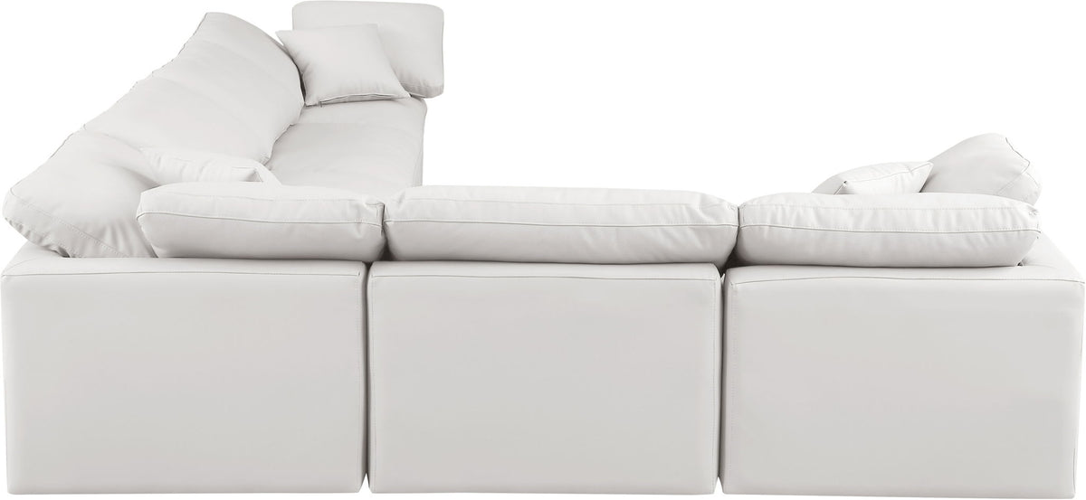 Indulge - Faux Leather 6 Piece Modular Corner Sectional