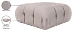 Orin - Velvet Performance Fabric Upholstered Modular Ottoman