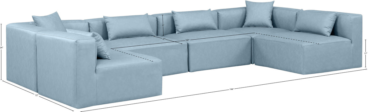 Cube - 6 Piece Modular Armless Sectional