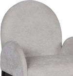 Waldorf - Chenille Dining Arm Chair With Black Legs