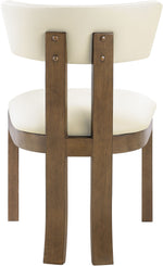 Lavrin - Vegan Leather Upholstered Dining Side Chair (Set of 2) - Walnut Base