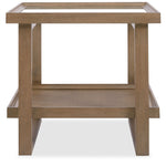 Sonnet - Rectangular End Table - Gray / Light Brown
