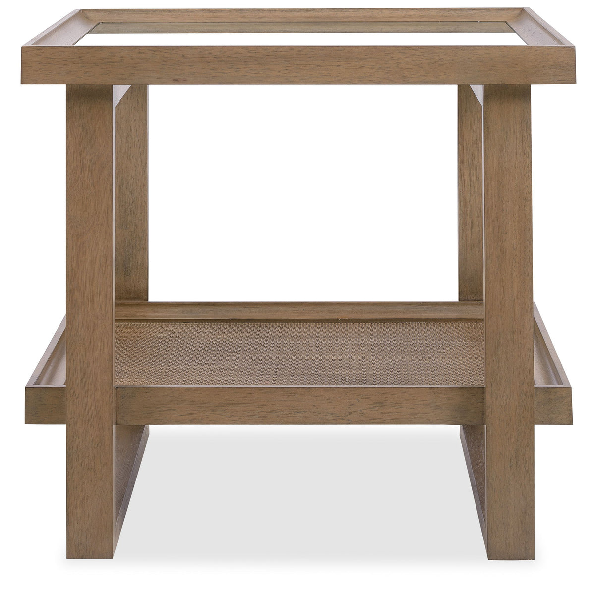 Sonnet - Rectangular End Table - Gray / Light Brown