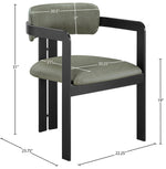 Aurum - Vegan Leather Upholstered Dining Chair With Graphite Black Base (Set of 2)