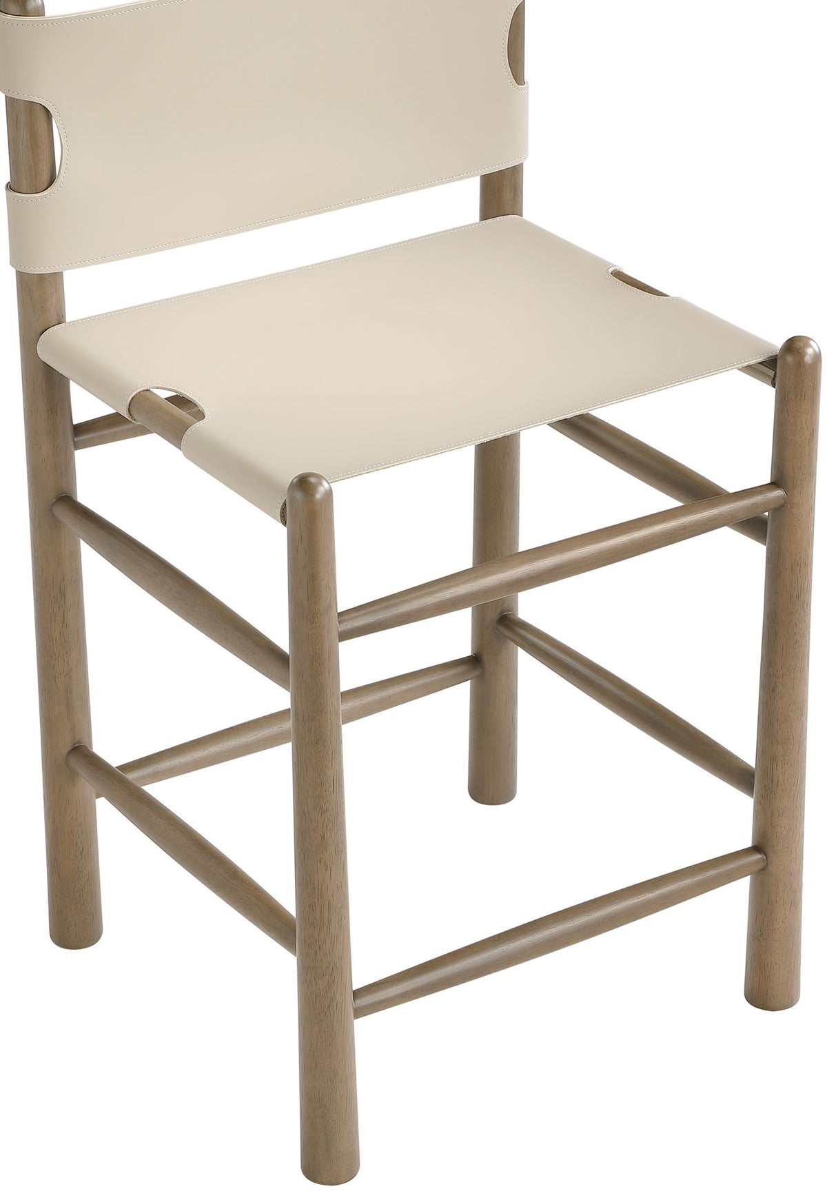 Santos - Upholstered Counter Stool With Stained Brown Base
