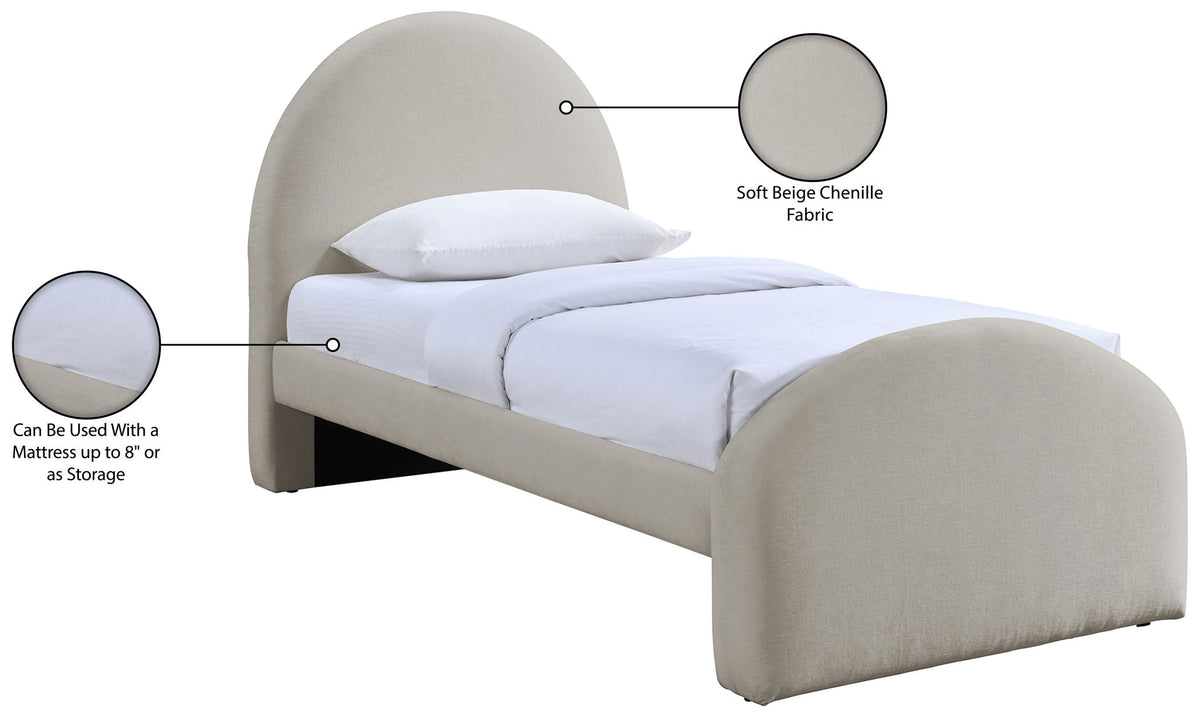 Andaz - Chenille Fabric Upholstered Bed