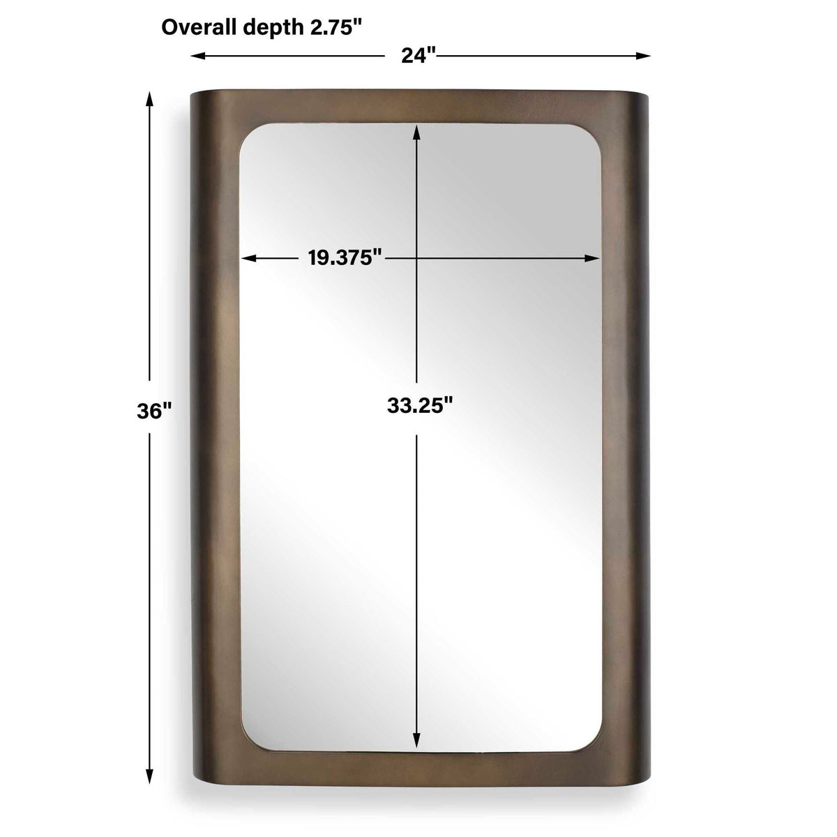 Fischer - Curved Edge Mirror - Gold Bronze