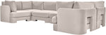 Hammond - Velvet Performance Fabric Upholstered 6 Piece U-Shaped Sectional