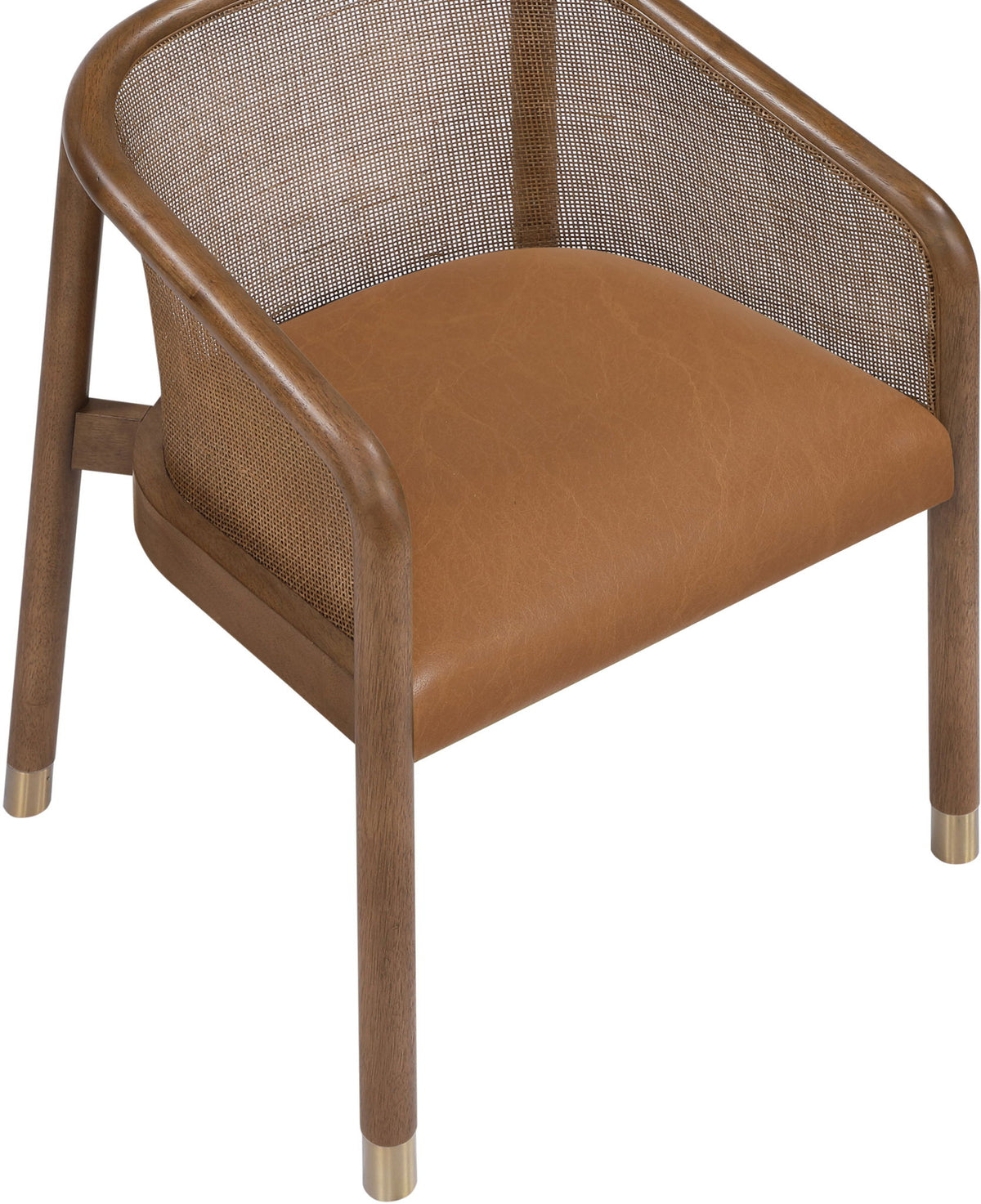 Sylvan - Vegan Leather Dining Chair (Set of 2) - Brown Frame