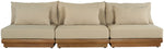 Mirella - 3 Piece Water Resistant Fabric Upholstered Outdoor Patio Modular Sofa