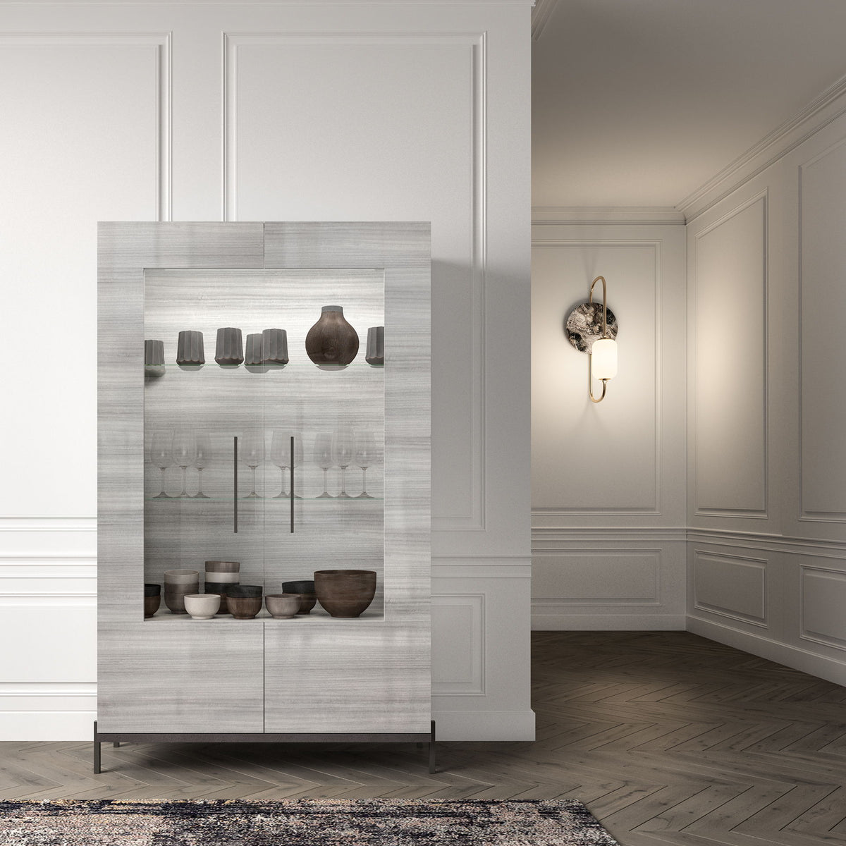 Mia - 2 Door China - White / Gray / Silver