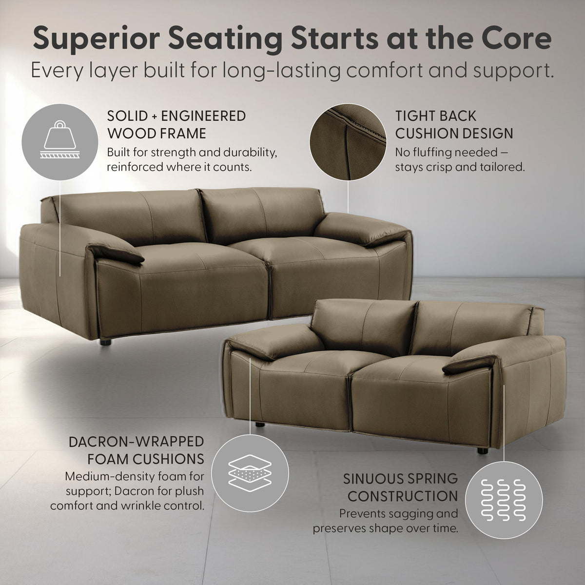 Tanner - 2-Piece Living Room Set (Sofa & Loveseat)