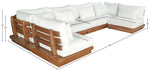 Mirella - 6 Piece Water Resistant Fabric Upholstered Outdoor Patio Modular Sectional