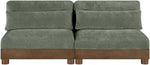 Turin - Chenille Fabric Upholstered Modular Sectional - Green
