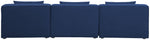 Cube - Linen Modular 3 Seat Armless Sofa
