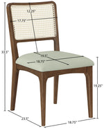 Atrium - Upholstered Seat Dining Chair With Brushed Brown Base (Set of 2)
