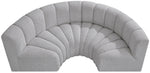 Arc - Boucle Fabric 4 Piece U-Shaped Modular Sofa