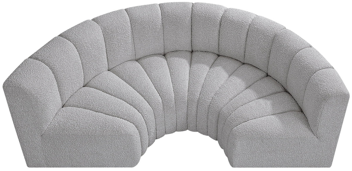 Arc - Boucle Fabric 4 Piece U-Shaped Modular Sofa