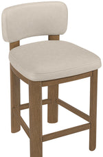 Paloma - Faux Leather Upholstered Counter Stool (Set of 2) - Brown Frame