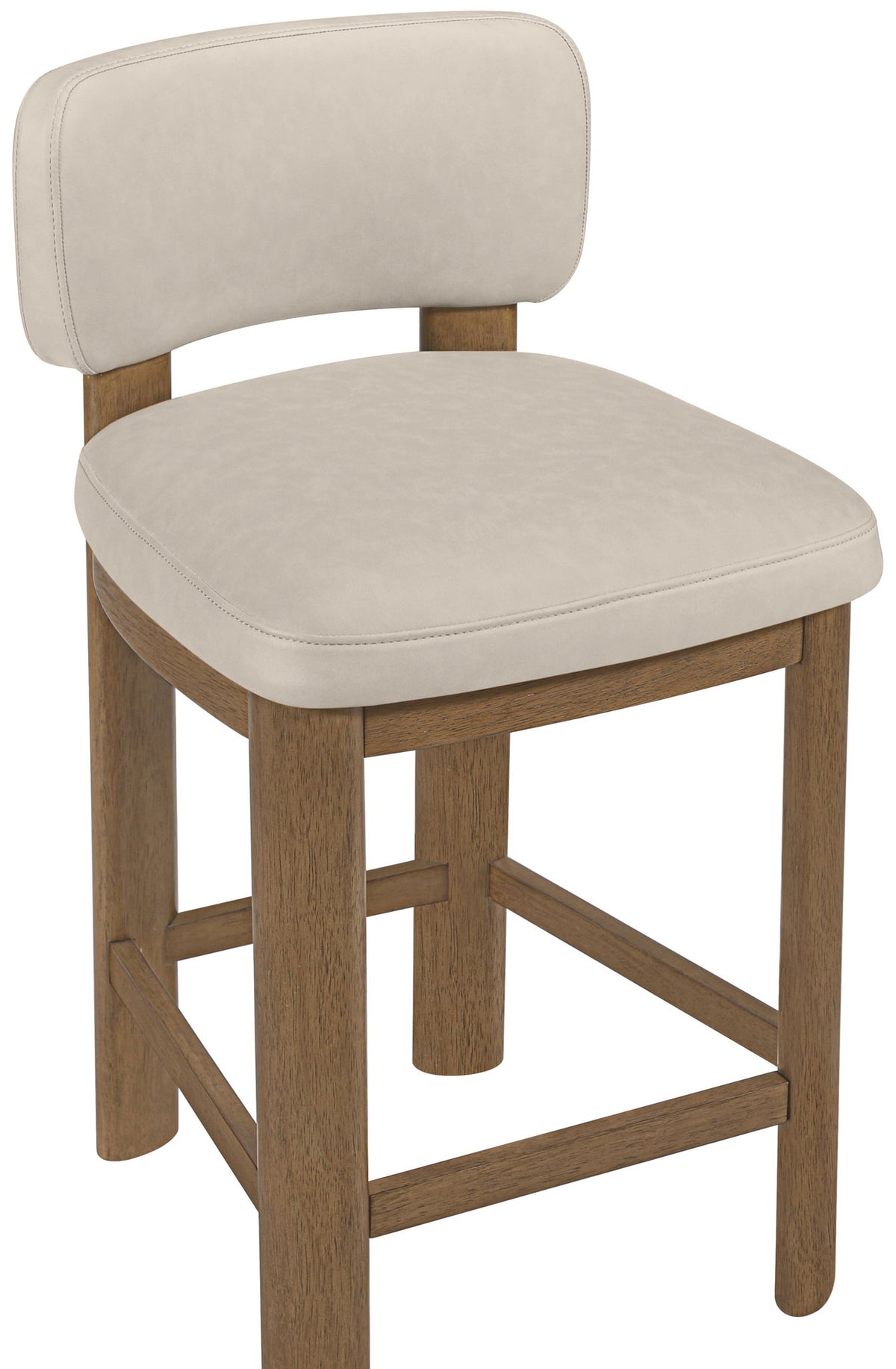 Paloma - Faux Leather Upholstered Counter Stool (Set of 2) - Brown Frame