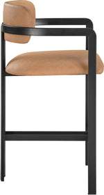 Aurum - Vegan Leather Upholstered Counter Stool With Graphite Black Base