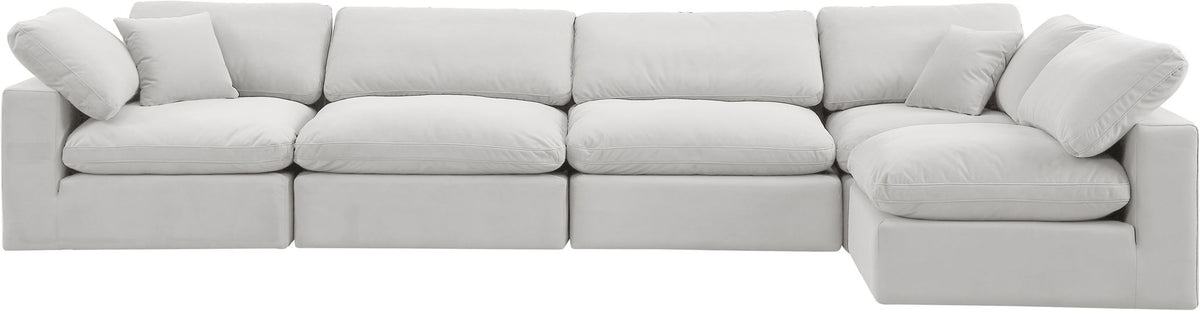 Comfy - 5 Piece Velvet Modular Sectional